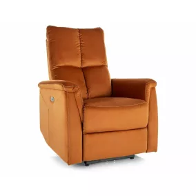 Neptun Velvet Elektromos Relax Fotel Fahéj Bársony