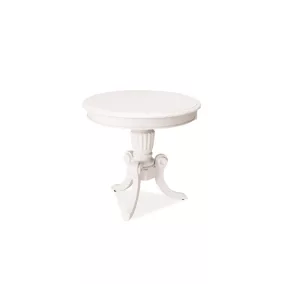   Nevada D Kerek Fehér MDF Dohányzóasztal Klasszikus Díszítéssel