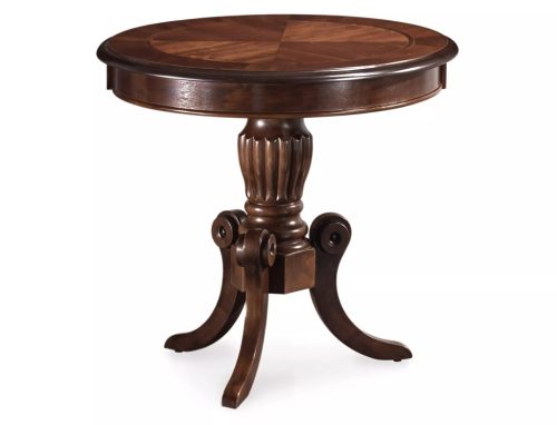 Nevada Kerek Diófa Dohányzóasztal Klasszikus Stílusban