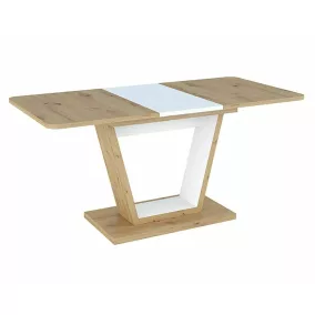   Nigel Kihúzható Étkezőasztal Laminált Artisan Tölgy-Fehér Modern