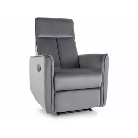 Nikos Velvet Kinyitható Bársony Relax Fotel Szürke