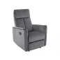 Nikos Velvet Kinyitható Bársony Relax Fotel Szürke