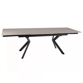 Norton Kihúzható Kerámia Étkezőasztal Bézs/Fekete