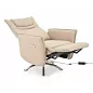 Notos Elektromos Műbőr Relax Fotel Bézs 360° Forgó USB