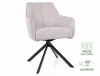 Notti Brego Forgó Étkezőszék Világos Bézs Szövet Fekete Fém Vázzal