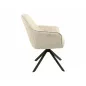Notti Brego Forgó Szék Bézs Szövet Fekete Fém Vázzal