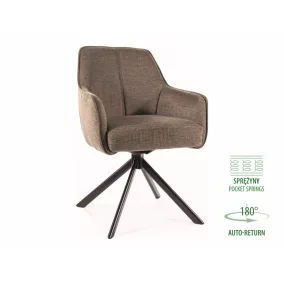   Notti Brego Forgó Szék Olívazöld Szövet Fekete Fém Vázzal