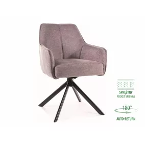 Notti Brego Forgó Szék Szürke Szövet Fekete Fém Vázzal