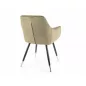   Nuxe Velvet Olíva Bársony Étkezőszék Fekete-Króm Lábakkal
