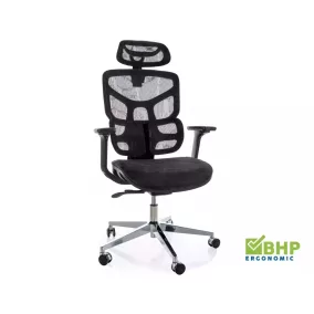 EQ-1 ergonomikus forgószék hálós fekete 4D kartámasszal