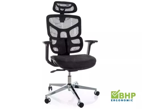 EQ-1 ergonomikus forgószék hálós fekete 4D kartámasszal