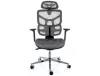 EQ-1 ergonomikus forgószék hálós háttámlával szürke 4D kartámasszal