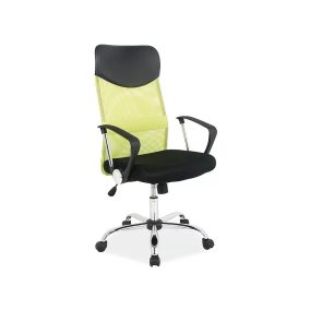   Q-025 Ergonomikus Hálós Forgószék Fekete-Zöld Króm TILT