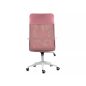 Q-026 Rózsaszín Hálós Ergonomikus Forgószék Fehér Vázzal