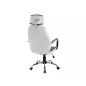  Q-035 Prémium Forgószék Szövet-Műbőr Szürke-Fehér Króm TILT