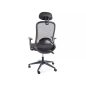Q-050 Ergonomikus Hálós Forgószék Fejtámlával