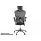 Q-060 Ergonomikus Hálós Forgószék Fekete