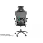 Q-060 Ergonomikus Hálós Forgószék Fekete