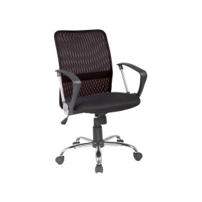 Q-078 Hálós Ergonomikus Forgószék Fekete Króm TILT