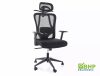 Q-080 Ergonomikus Hálós Forgószék Fejtámlával Fekete