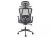 Q-080 Ergonomikus Hálós Forgószék Fejtámlával Fekete