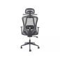 Q-080 Ergonomikus Hálós Forgószék Fejtámlával Fekete