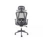 Q-080 Ergonomikus Hálós Forgószék Fejtámlával Fekete