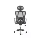 Q-080 Ergonomikus Hálós Forgószék Fejtámlával Fekete