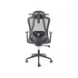 Q-080 Ergonomikus Hálós Forgószék Fejtámlával Fekete