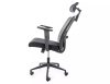 Q-080 Ergonomikus Hálós Forgószék Fejtámlával Fekete