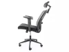 Q-080 Ergonomikus Hálós Forgószék Fejtámlával Fekete