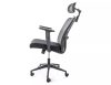 Q-080 Ergonomikus Hálós Forgószék Fejtámlával Fekete