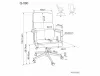 Q-090 forgó irodai fotel sötét bézs szövet kárpittal TILT mechanizmussal
