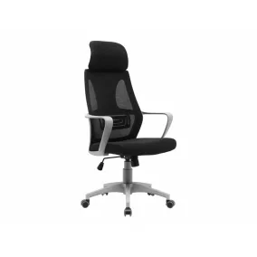 Q-095 Ergonomikus Hálós Forgószék Fejtámlával Fekete