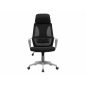 Q-095 Ergonomikus Hálós Forgószék Fejtámlával Fekete