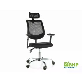   Q-118R Ergonomikus Hálós Forgószék Fekete/Ezüst Multiblock