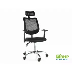   Q-118R Ergonomikus Hálós Forgószék Fekete/Ezüst Multiblock