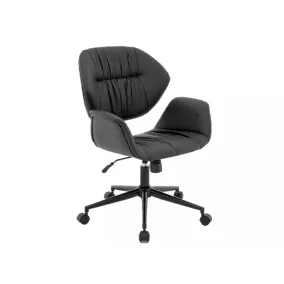 Q-214 Ergonomikus Műbőr Forgószék Fekete TILT