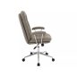 Q-288 Elegance Tűzött Műbőr Forgószék Szürke Króm
