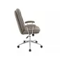 Q-288 Elegance Tűzött Műbőr Forgószék Szürke Króm