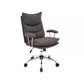 Q-289 Ergonomikus Szövet Forgószék Szürke Króm TILT