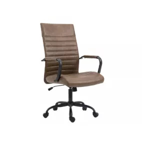 Q-306 Ergonomikus Műbőr Forgószék Barna TILT