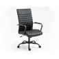 Q-306 Ergonomikus Műbőr Forgószék Fekete TILT