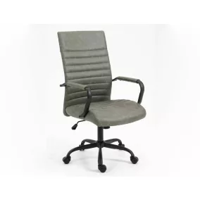 Q-306 Ergonomikus Műbőr Forgószék Szürke TILT