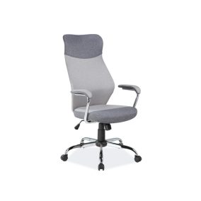 Q-319 Ergonomikus Szövet Forgószék Szürke Króm TILT