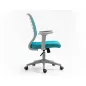 Q-320 Ergonomikus Hálós Forgószék Kék Műanyag Vázzal