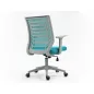 Q-320 Ergonomikus Hálós Forgószék Kék Műanyag Vázzal