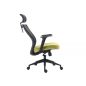   Q-328H Ergonomikus Hálós Forgószék Zöld-Fekete Állítható Fejtámlával