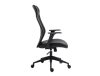Q-346 Ergonomikus Hálós Műbőr Forgószék Fekete TILT