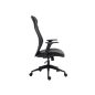 Q-346 Ergonomikus Hálós Műbőr Forgószék Fekete TILT